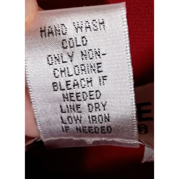 Monroe and Main Red Stretch Strappy Knit Formal Long Puff Sleeve Dress Size 16 - Picture 9 of 9